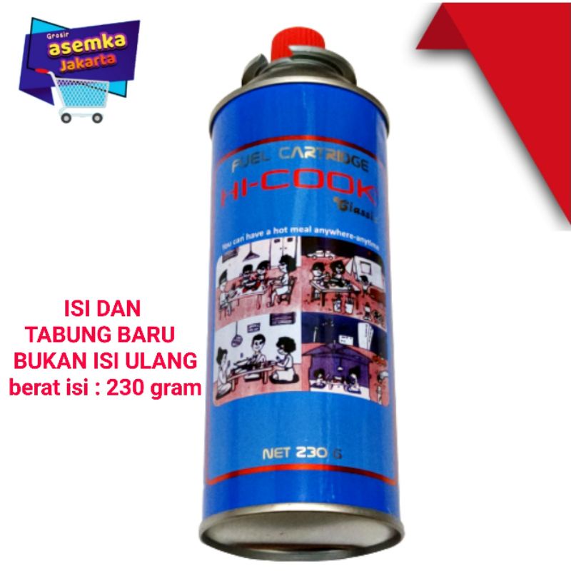 Tabung gas hi-cook Fuel cartridge classic isi gas 230g