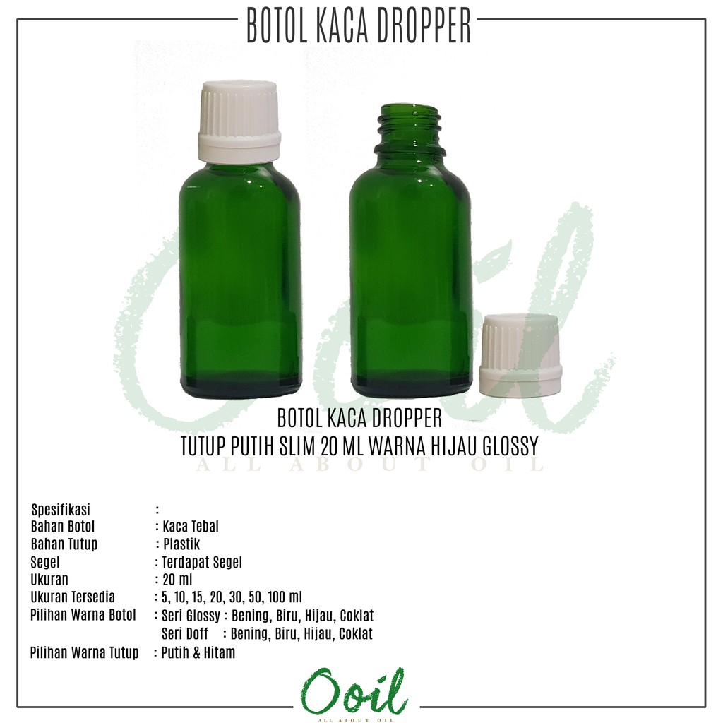 Botol Kosong Kaca Tebal Dropper - 20 ml