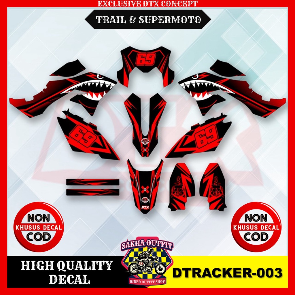 decal dtracker decal dtracker 150 decal dtracker 150 full body decal dtracker Supermoto decal klx dt
