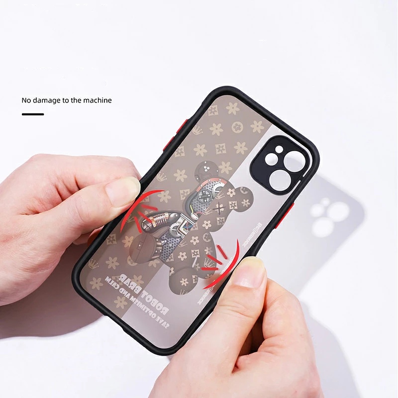 Kaws Hard Case Motif Beruang Untuk iPhone 11 Pro max 12 Pro max 13 Pro max 7 plus 8plus Se20