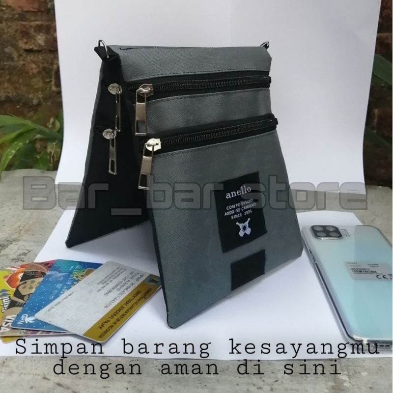 tas selempang pria terbaru bisa bolak balik - sling bag mini - tas paspor - tas hp - tas pria