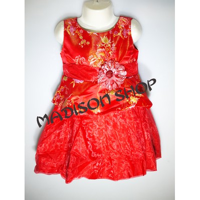 CHEONGSAM GIRL ROK MEKAR TANPA LENGAN MOTIF BUNGA