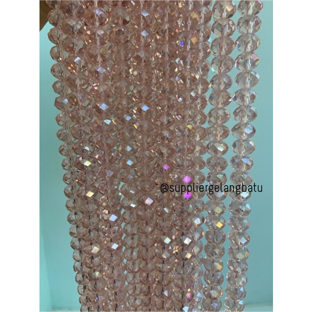 Crystal Ceko PINK BENING 12mm bahan kerajinan craft umkm diy kreasi