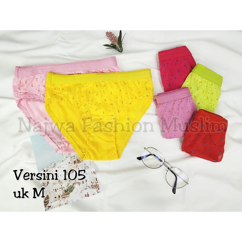 3pcs celana dalam wanita motif bunga underwear import versini | CD 3 in 1 VERSINI termurah