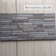 Keramik 25x50 Motif Batu Alam Newton Grey Kualitas 1
