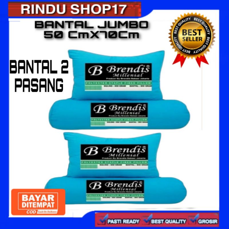 (RS)BANTAL DAN GULING BRENDIS MILLENIAL JUMBO 2 PASANG