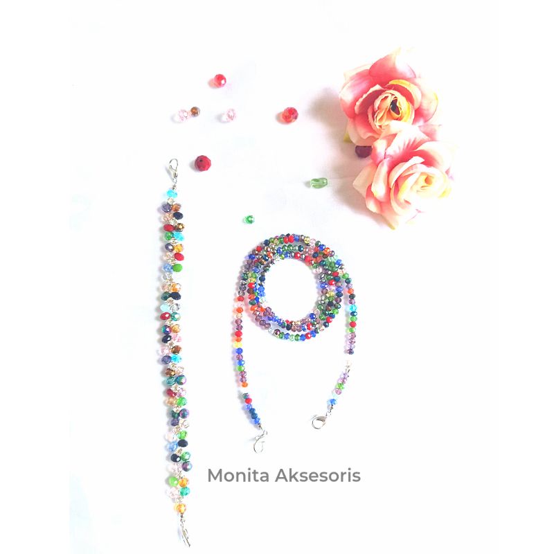 Konektor masker | Konektor masker kristal | Konektor masker mutiara | Konektor masker mewah | strap 