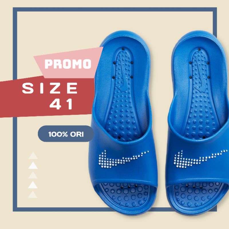 NIKE VICTORI ONE SLIDE GAME ROYAL SANDAL SLOP KARET PRIA ORIGINAL 100% IMPORT