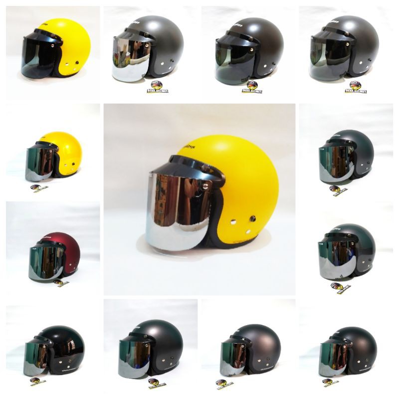 Helm Cargloss Kaca Flat Datar Injak Original - Bogo ...