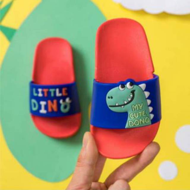 ho SANDAL  LITTLE DINO Sandal  selop karet  lucu  anak Sandal  