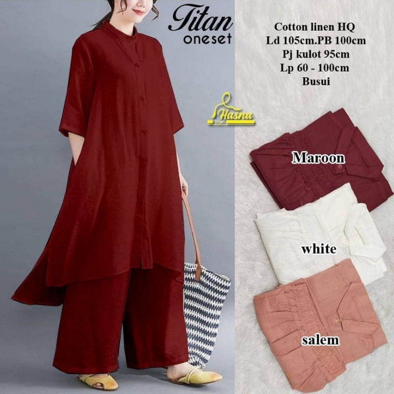 Solaria set ( long tunik + kulot )