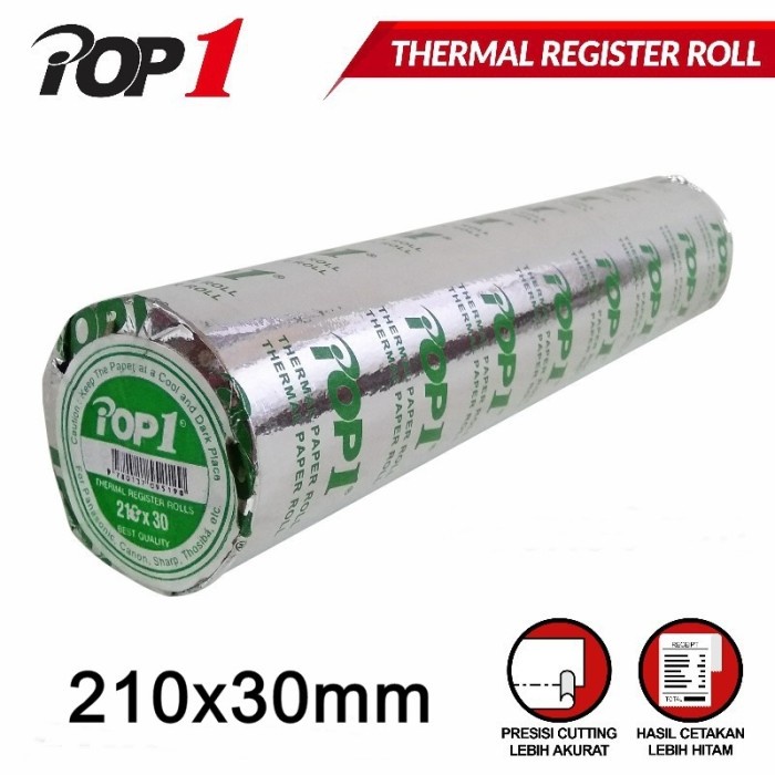 

HOT SALE POP 1 THERMAL FAX PAPER ROLL 210X30MM KERTAS FAX GRATIS ONGKIR