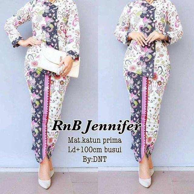 SETELAN BATIK BLUS + ROK