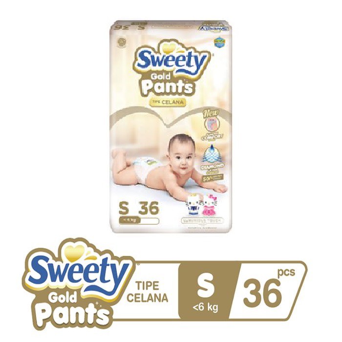 Sweety Gold Pants - S36 Popok Bayi