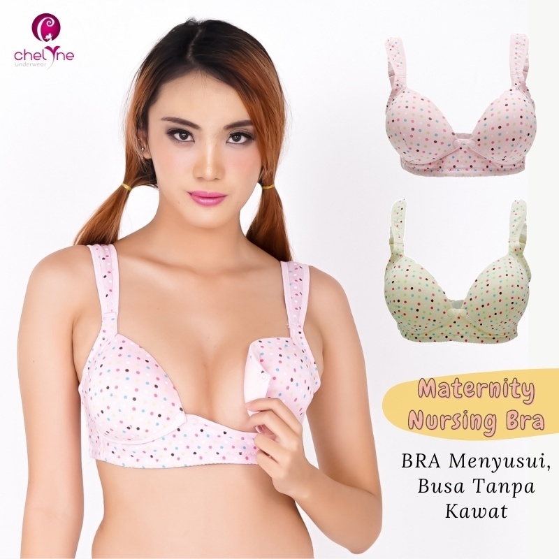 BH Chelyne Menyusui 6006 dan 6007 Busa Tanpa Kawat - Maternity Nursing Bra