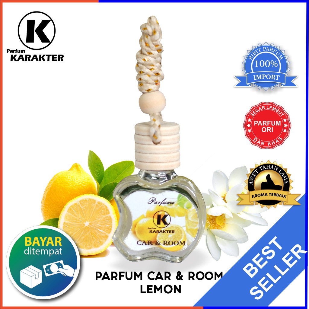 Pewangi Mobil &amp; Ruangan Aroma Lemon | Parfum Wangi dan Tahan Lama | Kemasan 10ml | Bisa Cod | Terlaris