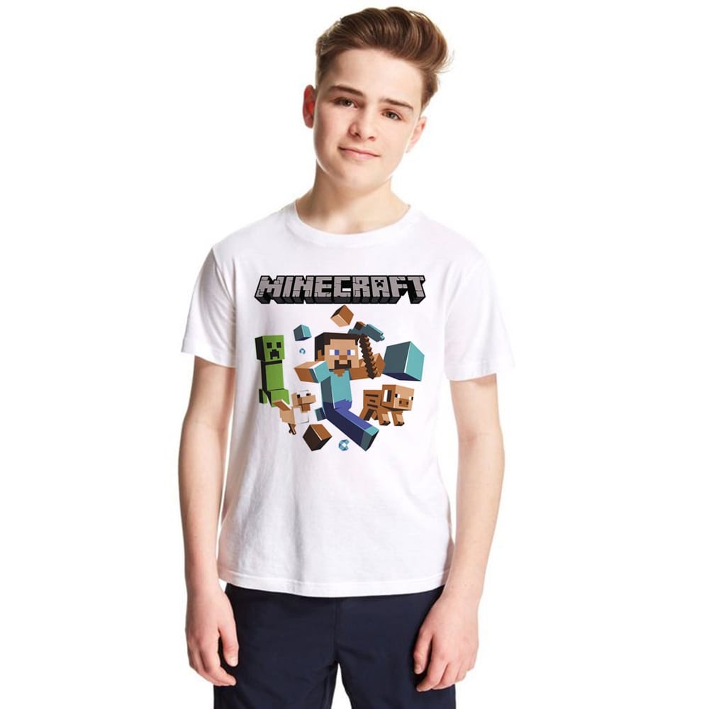 MYSTIQUE.ID-BAJU KAOS MINECRAFT T-SHIRT LUCU DAN AESTHETIC