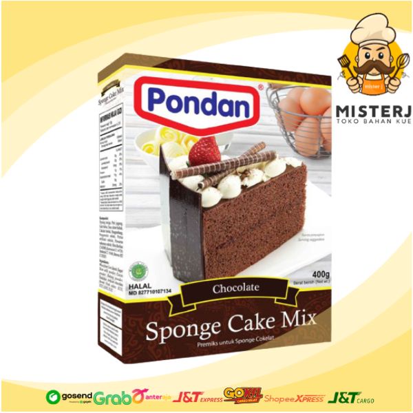 

Pondan Sponge Cake Mix Coklat | 400 Gram | Pondan Tepung Premiks Sponge Cake Mix Rasa Coklat