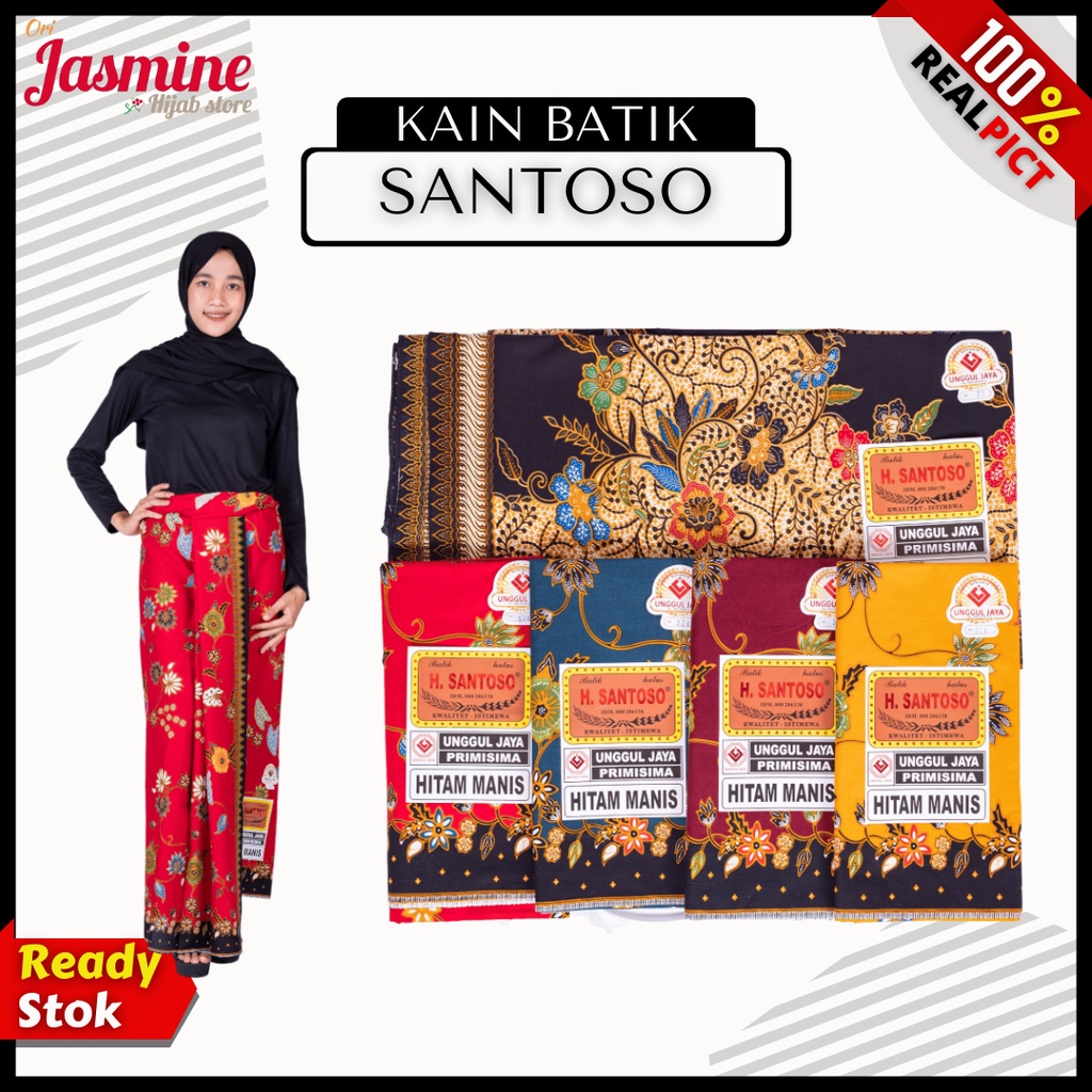 Kain Batik Jarik Wanita Santoso Hitam Manis Unggul Jaya