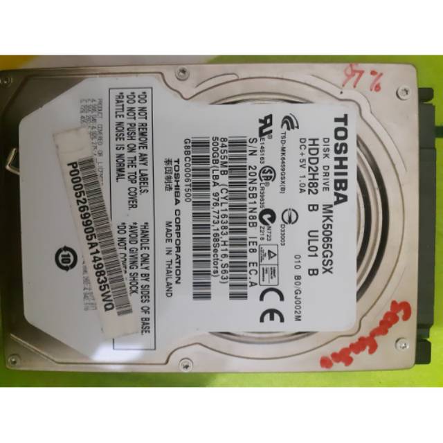 Harddisk Laptop 500 GB Toshiba