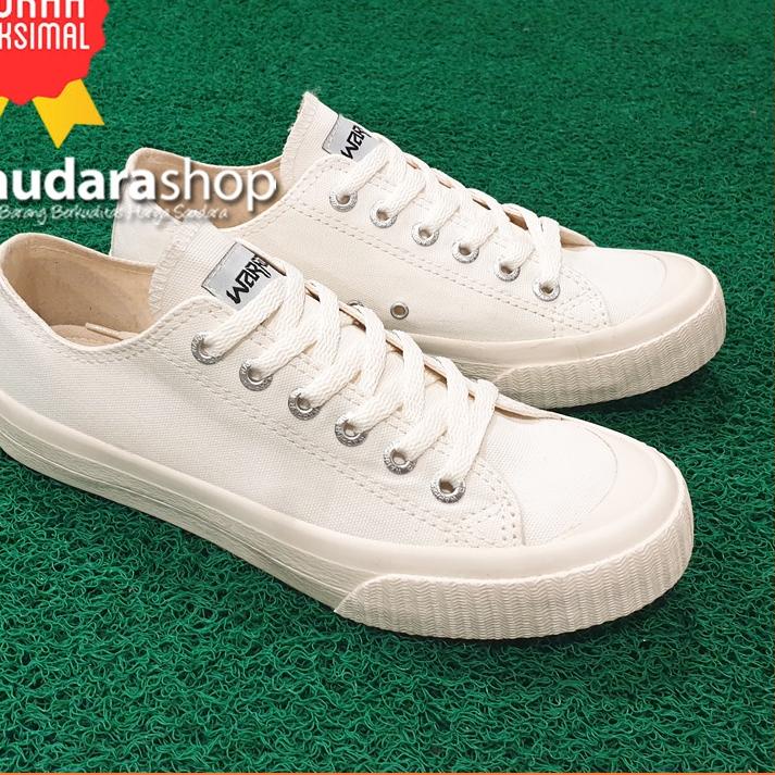 ❅ Sepatu Warrior Venus White LC / Warrior Venus Putih Low /Warrior Venus Putih Pendek ➼