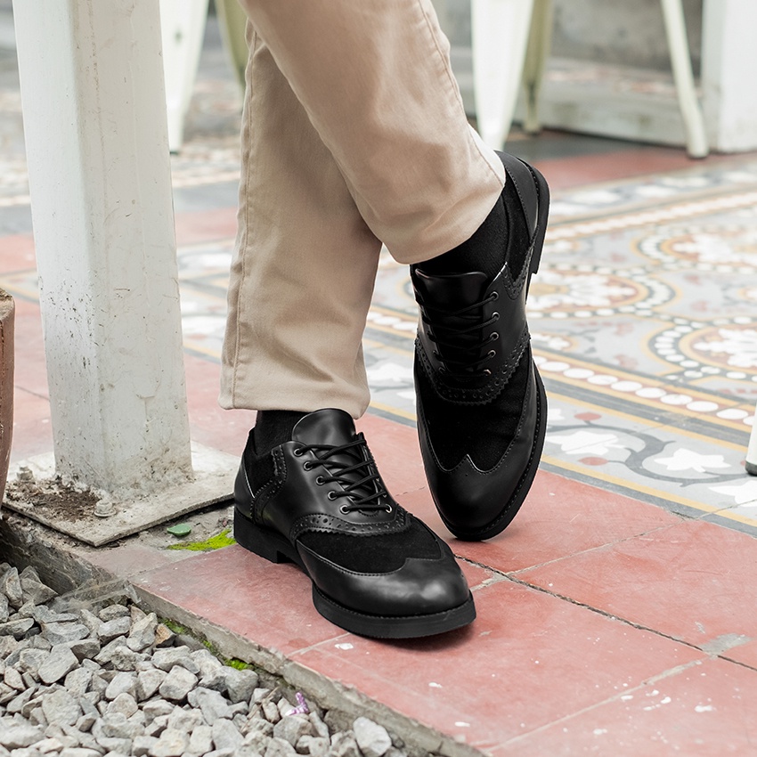 LEEDS BLACK |ManNeedMe x Lvnatica| Sepatu Pantofel Pria Formal / Kantor ORIGINAL
