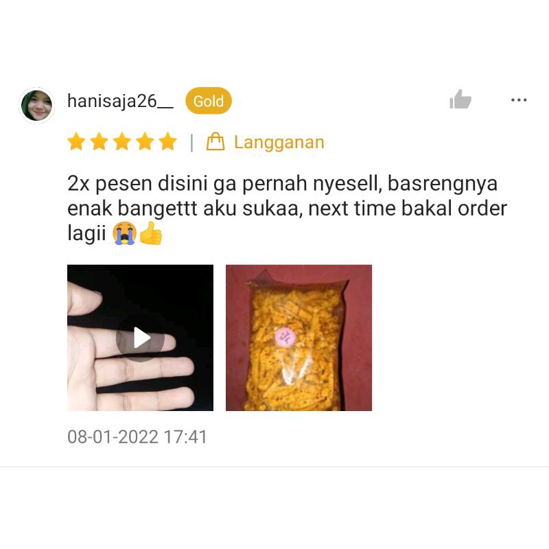 Stik Basreng pedas kemasan 250gr-1