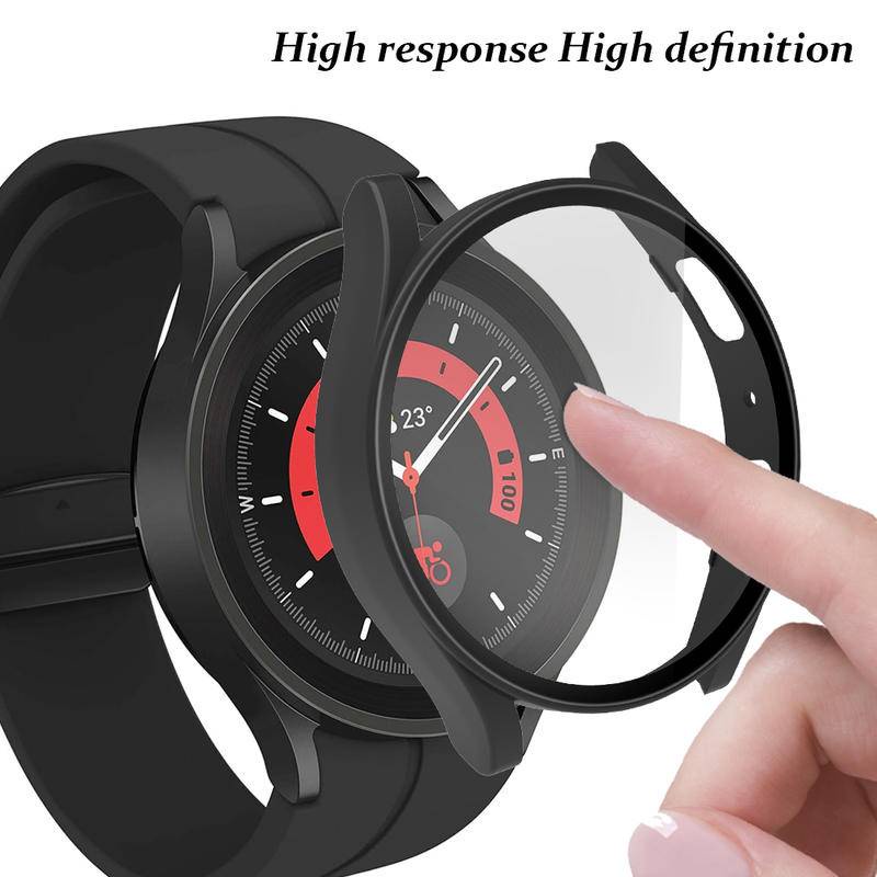 Case Bumper Pelindung Layar Bahan PC Matte 40mm 44mm 40mm Untuk Samsung Galaxy Watch 5 44mm