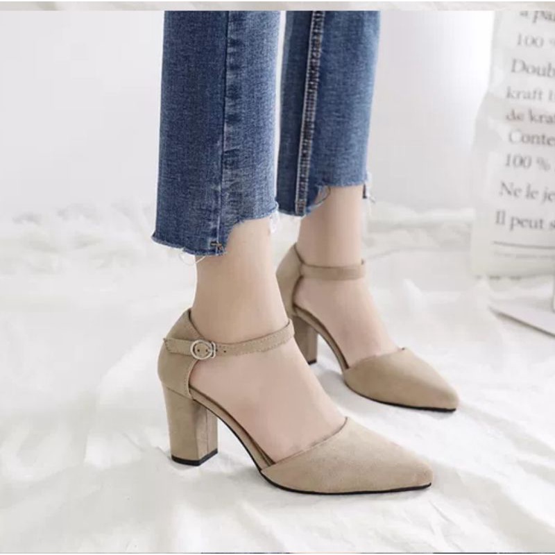 ZUFAR - CAMIDYA CHUNKY HEELS/Heels Sepatu Wanita /Sepatu Kerja Wanita/FORMAL BLOCK HEELS/HEELS CANTIK