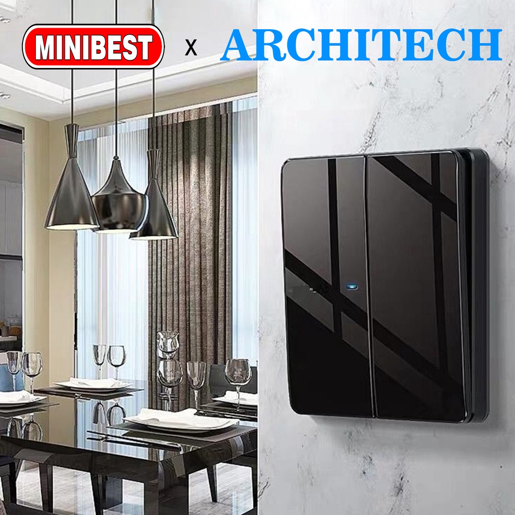 [MB] ARCHITECH V16 DIAMOND Black Lampu Stop kontak SakLAR HOTEL DAN RUMAH