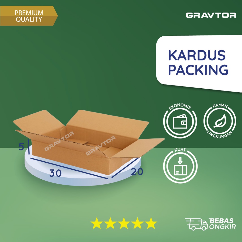 

Kardus Packing 30x20x5 - Kemasan Box Dus Packaging Polos Murah Baru