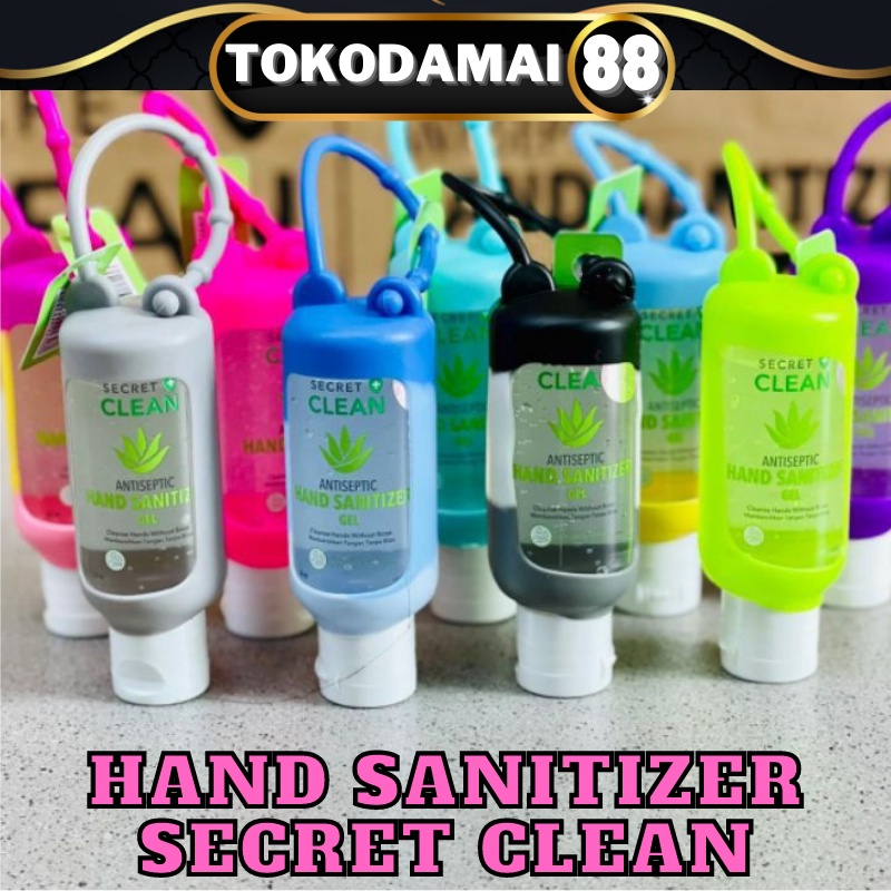 Hand Sanitizer Gel Secret Clean 50 ml free Silicone case murah dan aman