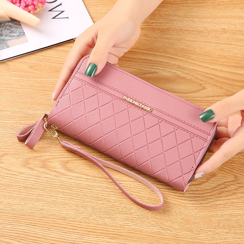 Dompet Panjang Wanita Zipper Dompet Wanita Import Dompet Wanita Panjang Fashion Kasual Murah Dompet Jalan Cewek D55