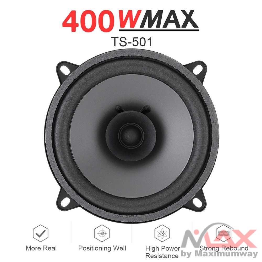 PCINENER Speaker Subwoofer Mobil HiFi 5 Inch 400W 1 PCS - TS-501 12V 5 Inch 400W Universal Car Coaxial Speaker Vehicle Door Auto Audio Music Stereo Full Range Frequency Hifi Speakers