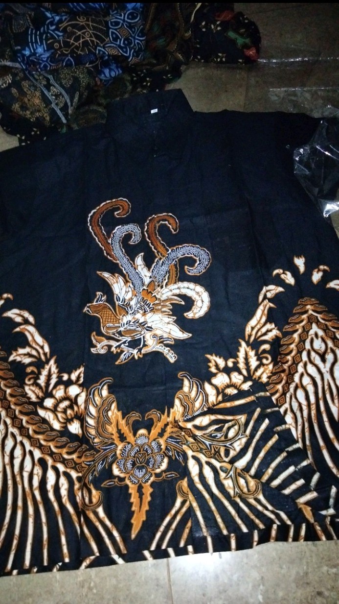 Baju Pakaian Kemeja Batik Formal Kantor Pria Laki Laki Cowok Laki2 Dewasa Lengan Panjang Murah Baru
