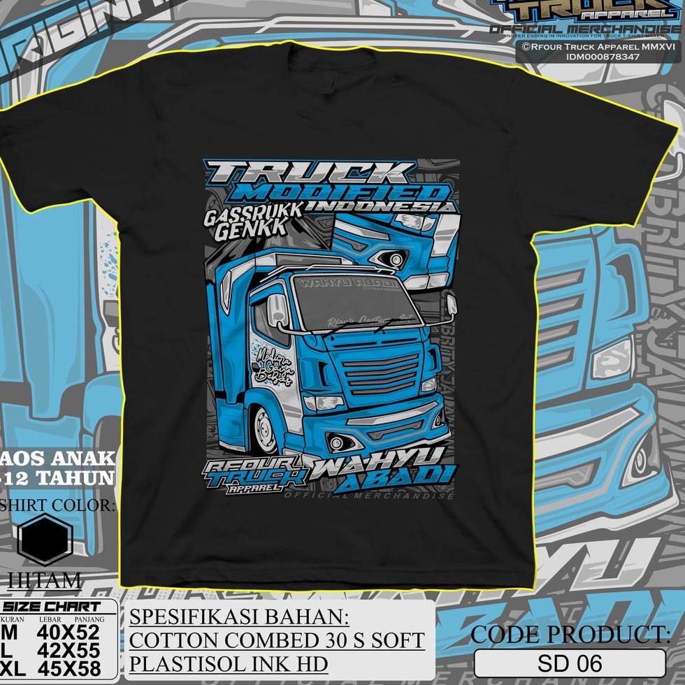 KAOS TRUCK ANAK KURIR RAWIT KAOS TRUCK OLENG ANAK LAKI LAKI USIA 8-12 TAHUN KAOS TRUCK ANAK 10 TAHUN