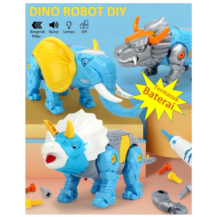 Mainan Robot DIY Dino Montessori Edukasi - Banteng