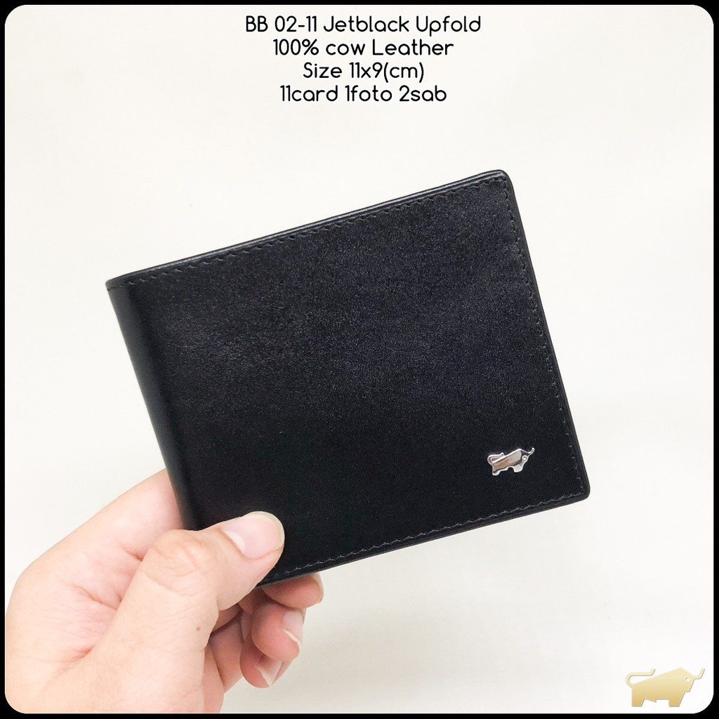 dompet pria braunbuffel 02-11 jetblack kulit sapi asli dompet cowok