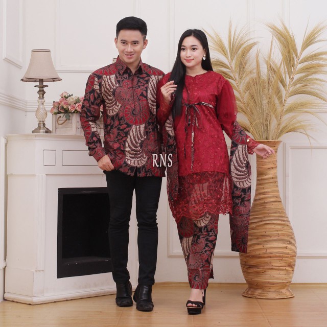 Batik Couple Keluarga Gamis Busui Motif Prasasti Batik Keluarga Seragam
