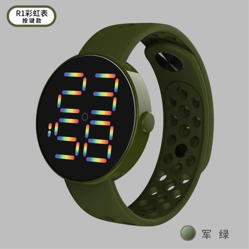 Jam Tangan Pria dan Wanita LED Water resist R1 rubber Original