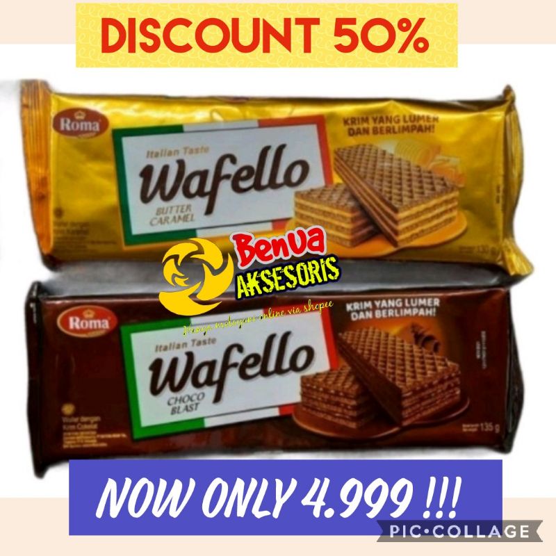 

WAFELLO WAFER RASA CHOCOBLAST CARAMEL 130GRAM WAFER COKELAT KARAMEL WAFER BISCUIT ROMA WAFELLO 130GR