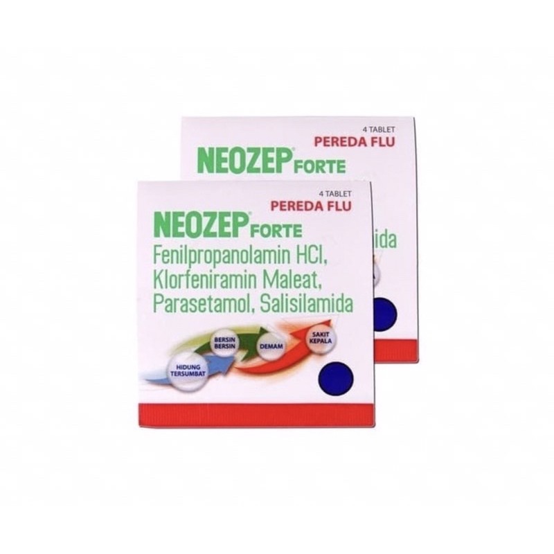 Neozep forte strip 4 tablet ( obat flu dewasa )