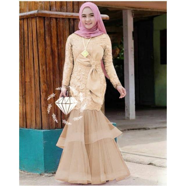 MAXY RIBBONIA, BRUKAT MOSCREPE ORGANDI, GAMIS HIJAB MUSLIM, MAXY DRESS