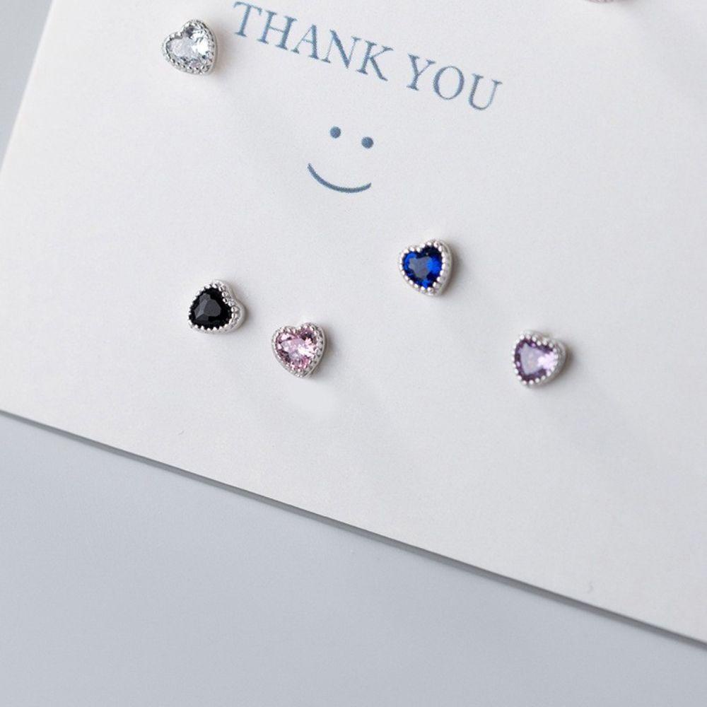 Mxbeauty Anting Wanita Elegan Bentuk Hati Anti Alergi Minimalis Berlian Imitasi Aksesoris Telinga