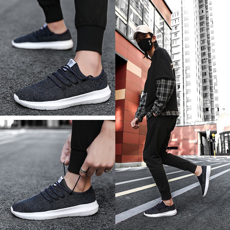 【S7 Sport】 sepatu santai lari musim panas promo sepatu olahraga pria murah yeezy bernapas original