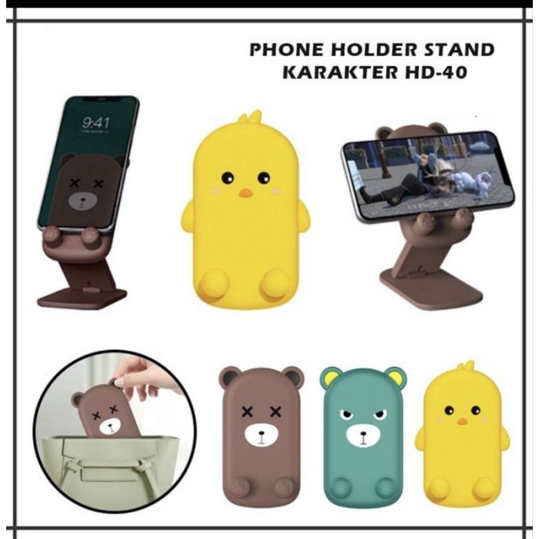 HD40 Stand Holder KARAKTER LUCU Tablet Ipad Universal Dudukan Hp Phone