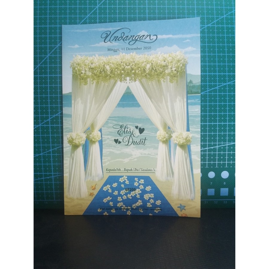 

Undangan Pernikahan Free Plastik + file setting Blangko ERBA 88209