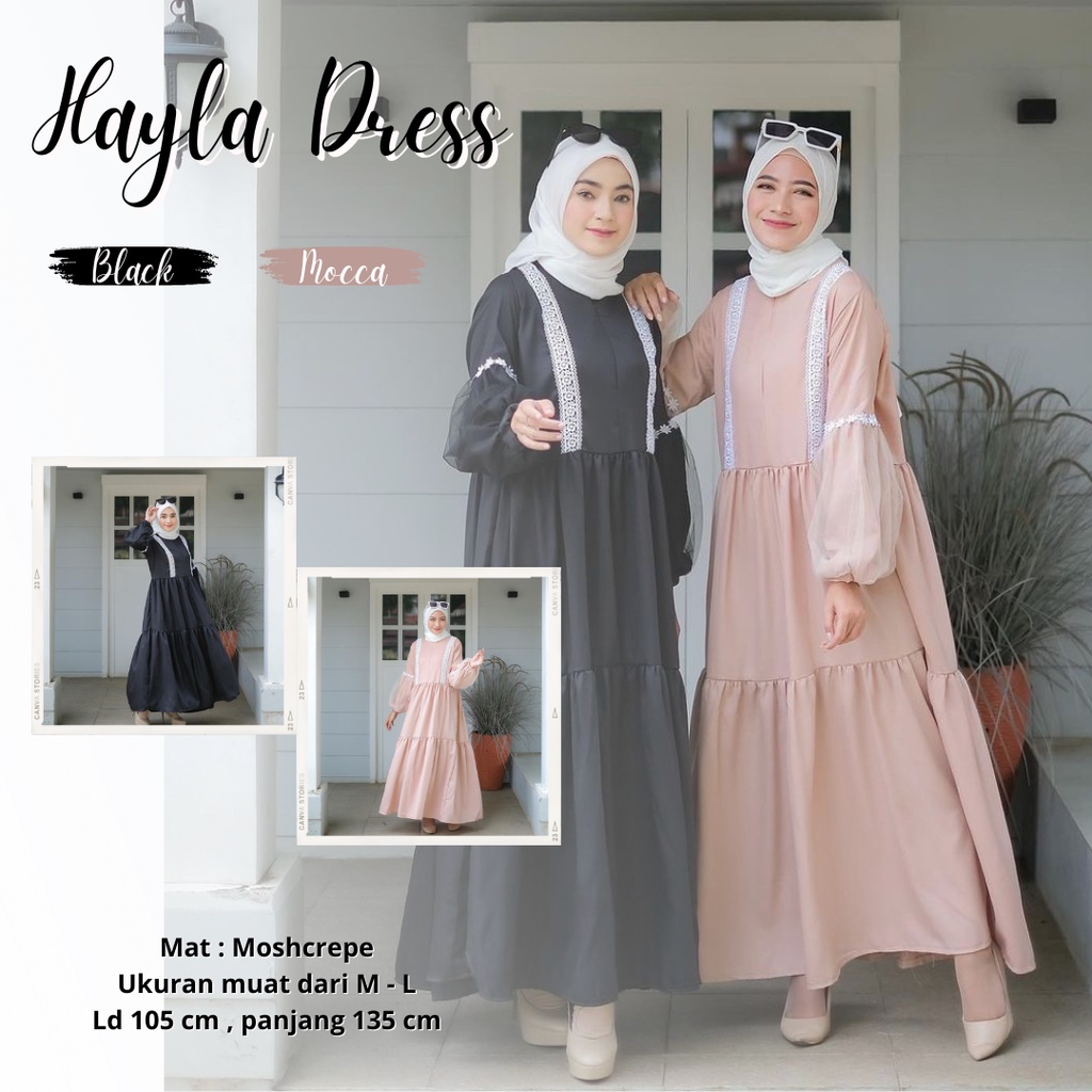 HAYLA DRESS - DRESS CASUAL WANITA