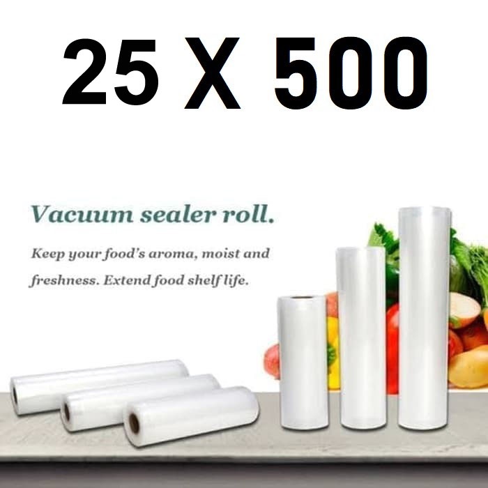 HL Plastik Vacuum Sealer Emboss per Roll Ukuran 25x500 cm