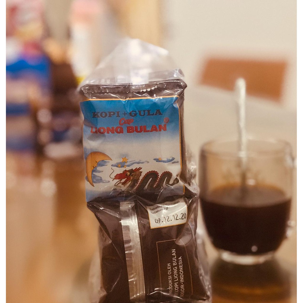Jual Kopi Liong Bulan kopi + gula khas Bogor 1 renceng isi 20 sachet x